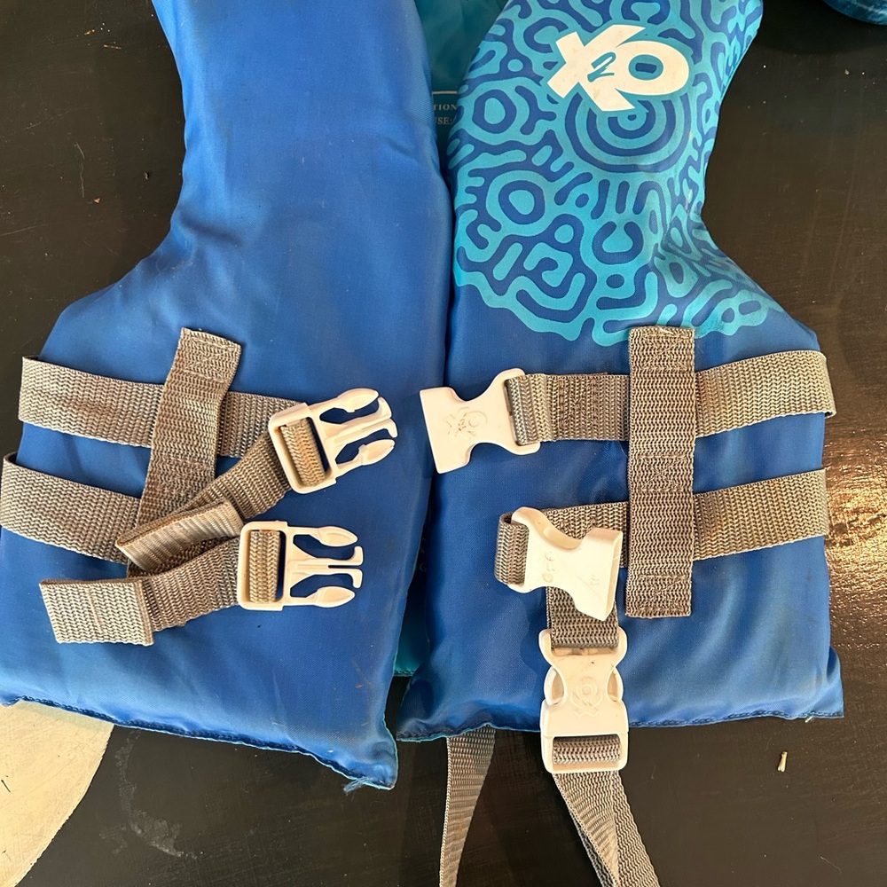 XO Blue Life Jacket with Gray Straps